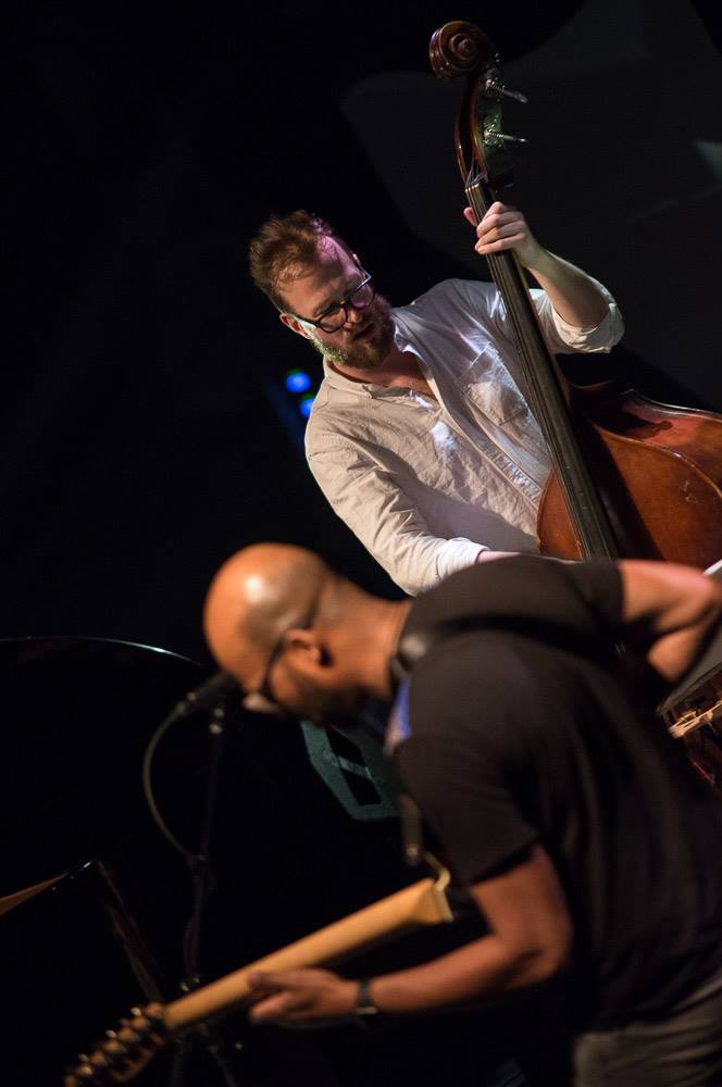 Basist Morten Haxholm Jensen playing with Lubos Soukup Quartet at Jazz Fest Brno 2017 | photo by Martin Zeman